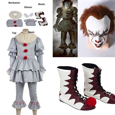 Pennywise Cosplay Costume Clown Costume Customized Halloween Suit With