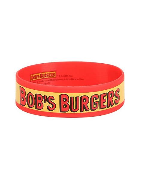 Maybe you would like to learn more about one of these? Bob's Burgers Logo Rubber Bracelet | Bobs burgers, Rubber ...