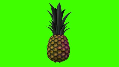 Pineapple In Green Screen Free Stock Footage Youtube