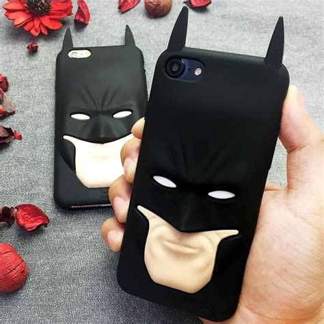 For Iphone7 2017 Fashion 3d Superhero Batman Silicon Rubber Phone Case