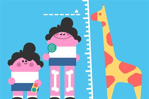 Kid Height Chart For Growth Measuring Illustration Kit8