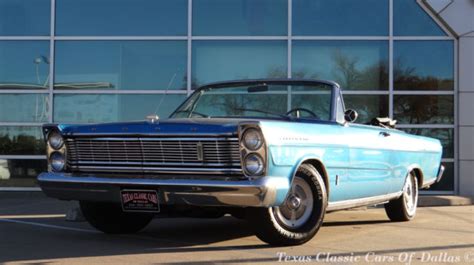1965 Ford Galaxie 500 Base 352ci Convertible Blue For Sale Ford