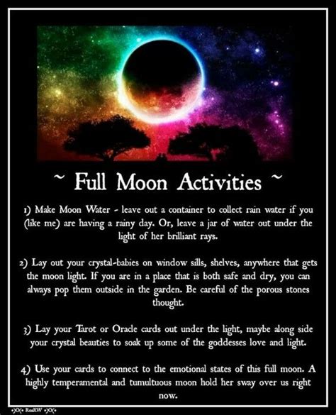 Moon Stuff Full Moon Spells Full Moon Ritual Moon Activities Wicca