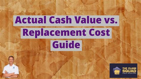 Actual Cash Value Vs Replacement Cost Guide Youtube