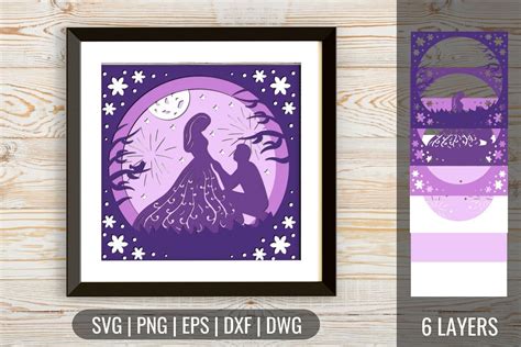 3D Wedding Shadow Box 3 SVG | Illustrations ~ Creative Market