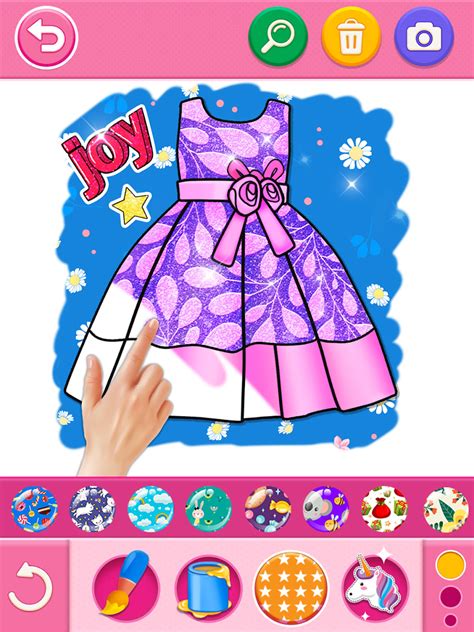 Glitter Dress Coloring And Drawing Book For Kids Para Android Descargar