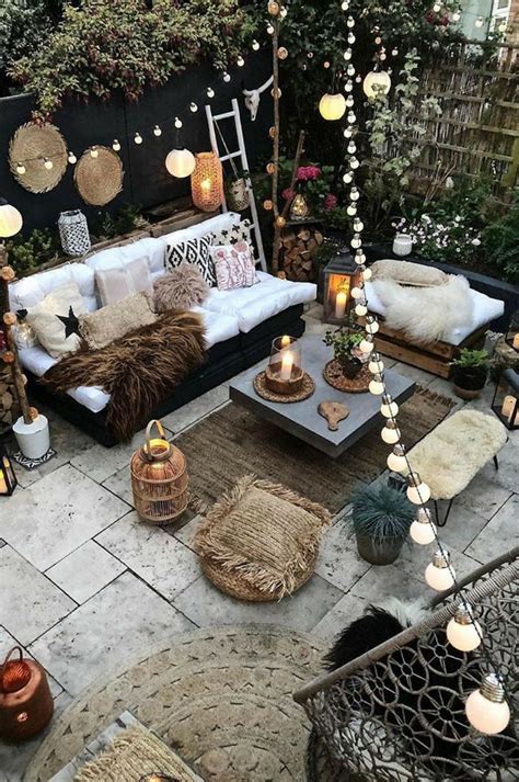 Beauty Wemen Backyard Decor Boho Patio Boho Decor Inspiration