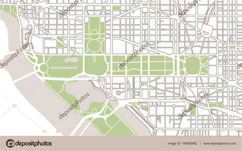 Mapa De La Ciudad De Washington Dc Eeuu Fotografía De Stock