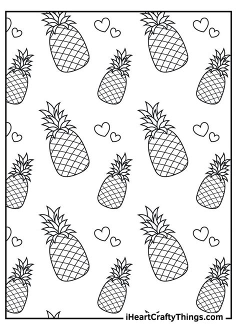 Pineapple Coloring Pages Updated 2021