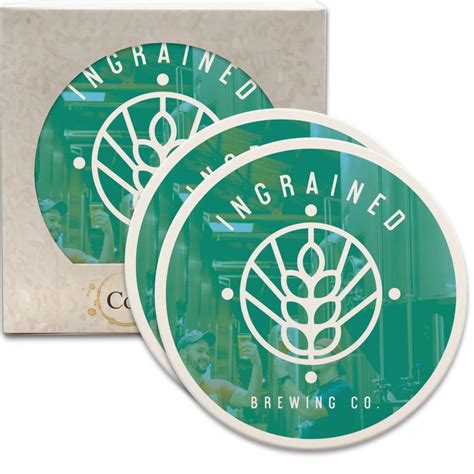 Coasterstone Round Absorbent Stone Coaster 2 Pack