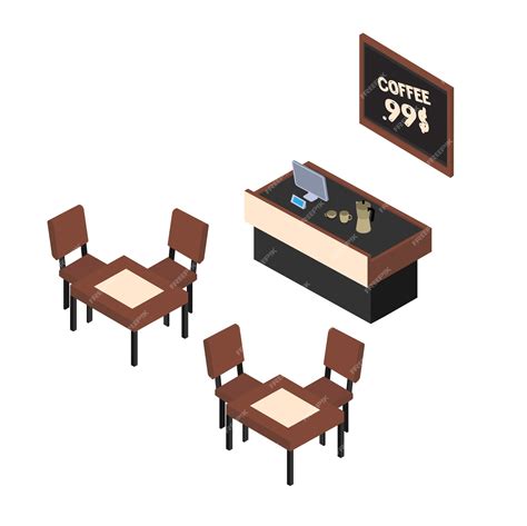 Premium Vector Coffee House Isometric Illustration Coffeeshop