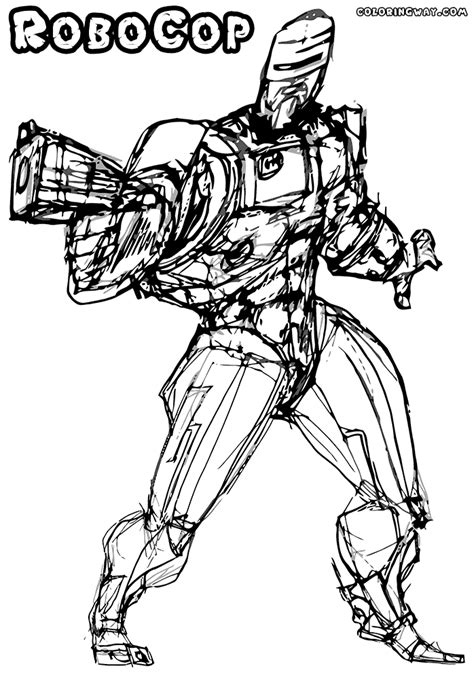 Robocop Coloring Pages Free Coloring Pages