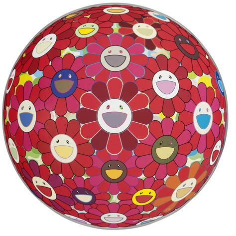 Rainbow flower illustration, complexcon flower ball flower matango cmurakami, flower, smiley, flower png. Flower Ball (3D) Red Cliff（画像あり） | 村上隆, フラワーボール, 奈良美智