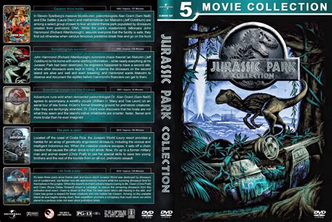 Jurassic Park Collection 5 1993 2018 R1 Custom Dvd Cover Dvdcovercom
