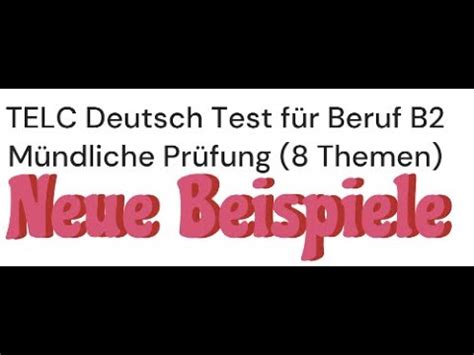 M Ndliche Pr Fung Alle Themen Neue Beispiele Telc Deutsch Test