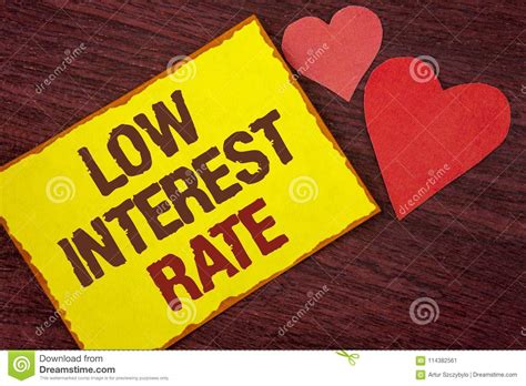 Conceptual Hand Writing Showing Low Interest Rate Business Photo Text