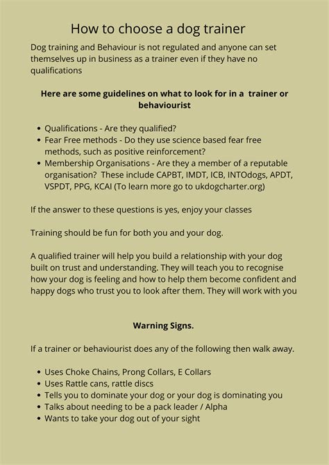 How To Choose A Dog Trainer Blackwater Vets