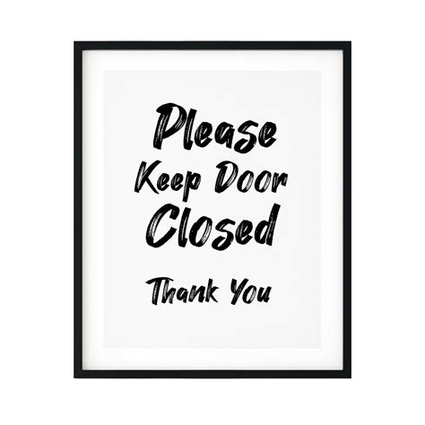 Please Keep Door Closed Thank You Unframed Print Business And Etsy