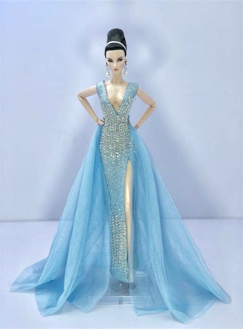 fahsai design gown outfit dress fashion royalty silkstone barbie model doll fr ebay barbie