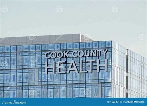 Exterior Sign On Building At Cook County Health Hospital Public Health
