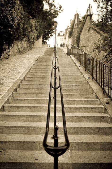 The Stairs Montmartre Stock Photo Image Of Classic Luxury 45207866