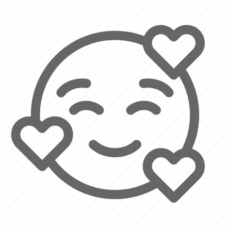 Emoji Emoticon Heart Love Smiling Face Icon Download On Iconfinder