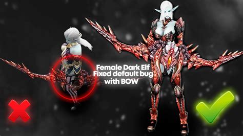 Lineage 2 Female Dark Elf New Pose With Bow Fixed Retail Bug