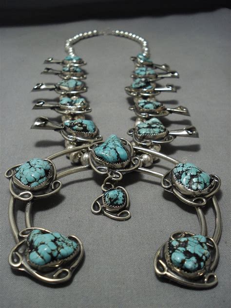Heavy Vintage Native American Jewelry Navajo Turquoise Sterling Silver Nativo Arts