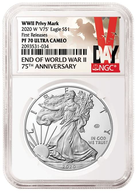 8, 2020, at $83 each. End of WWII 75th Anniversary Gold and Silver Eagles | NGC