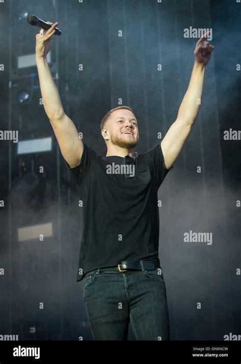 Imagine Dragons Lead Singer Lead Dan Reynolds Performs During The Leeds