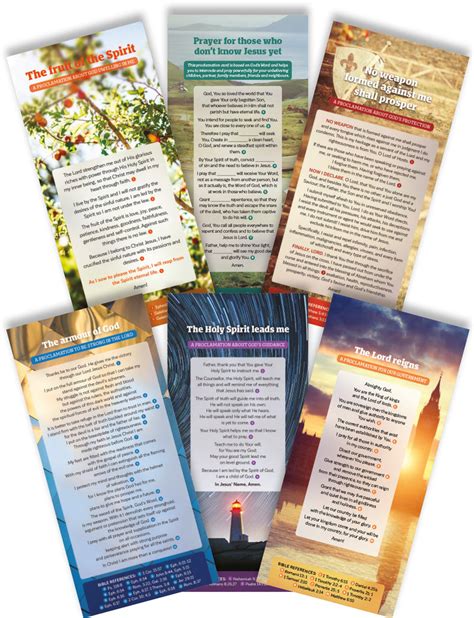 Proclamation Cards Pack For Spiritual Warfare Proclamation Card