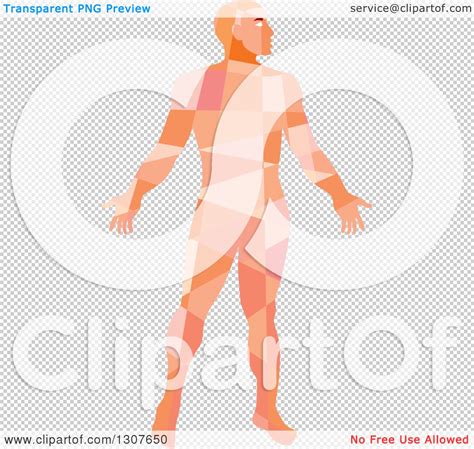 Clipart Of A Retro Low Poly Geometric Nude Man Royalty Free Vector Illustration By Patrimonio