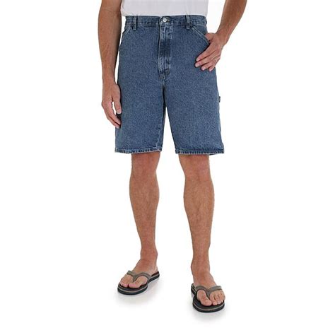 Wrangler Mens Carpenter Style Shorts Side Pocket Denim