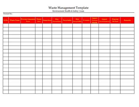 Waste Management Report Template TEMPLATES EXAMPLE TEMPLATES
