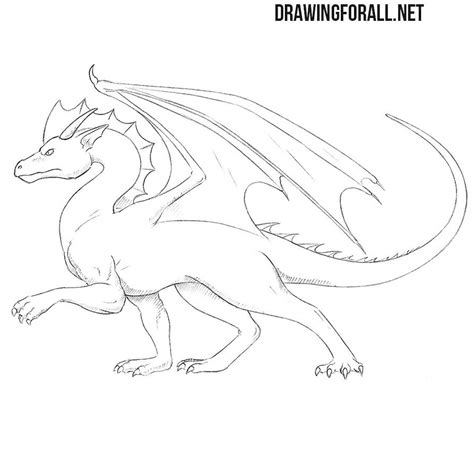 Outline Drawings Of Dragons