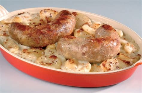 Andouillettes au vin blanc et à la moutarde