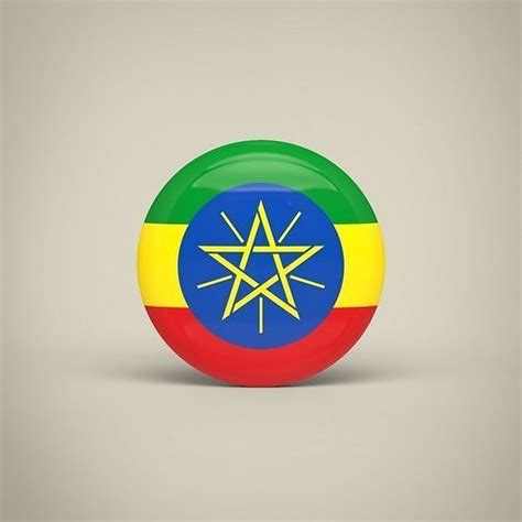 3d Model Ethiopia Badge Vr Ar Low Poly Cgtrader