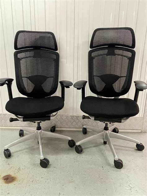 Okamura Contessa Ergonomic Chair With Wide Headrest Installed