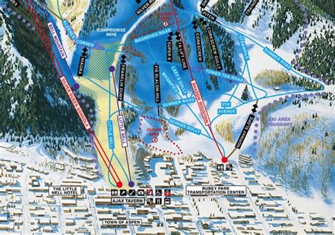 Aspen Mountain Trail Map Colorado Ski Resort Maps