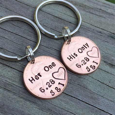 Giving your girlfriend a gift can sometimes seem like a difficult task. His & Hers Matching One and Only Personalized Penny ...