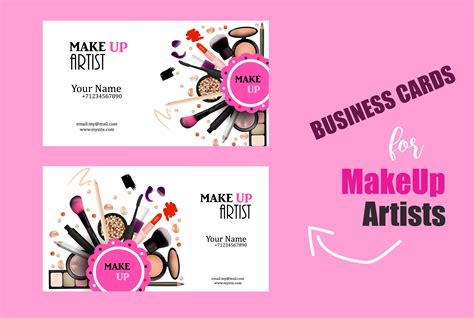 Makeup Artist Business Card Business Card Templates Creative Market