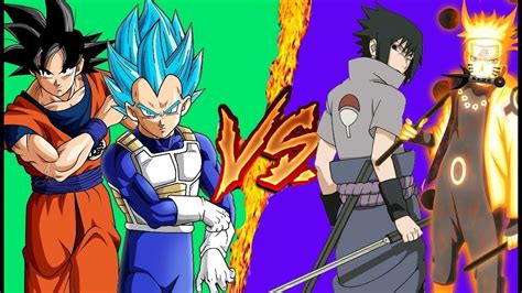 Naruto And Sasuke Vs Goku And Vegeta Dbz Budokai Tenkaichi 3 Youtube