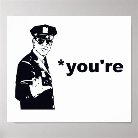 Youre Your Grammar Police Poster Zazzle