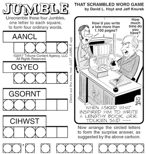 Jumble Word Puzzle For Building Minds Boomer Magazine