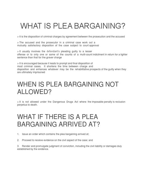 what is plea bargaining pdf plea bargain plea