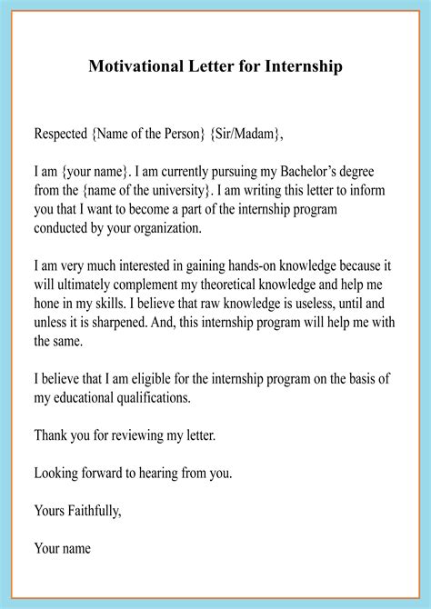 Sample And Example Of Motivation Letter Template Pdf