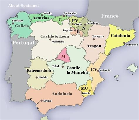 Regions Or Autonomous Communities Of Spain Spain Teaching Science