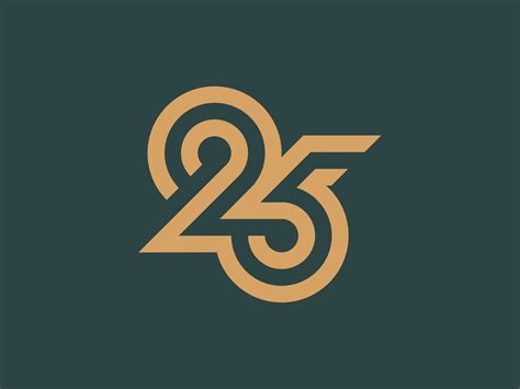 Number 25 Logo Number Graphic Design Logo Identity Design Logo