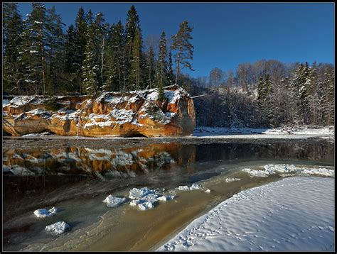 Winter Rock Landscape Nature Outdoor Winter Snow Forest Trees