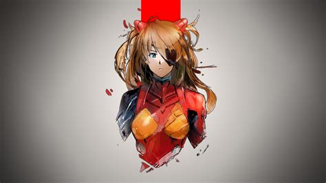 Hintergrundbilder Illustration Anime Mädchen Rot Neon Genesis